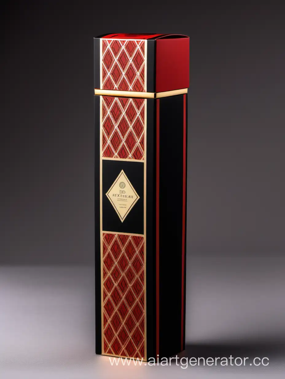 Elegant-Red-and-Black-Luxury-Perfume-Packaging-Box-with-Gold-Decorative-Borders