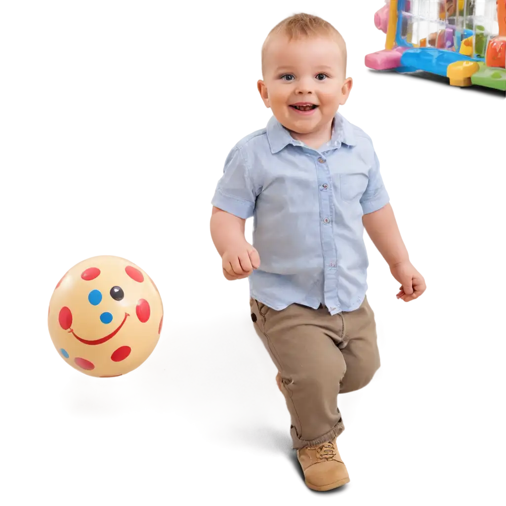 фото счастливого
улыбающегося малыша в магазине игрушек
