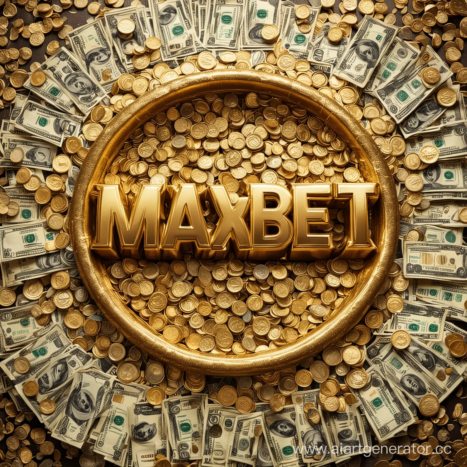 Luxurious-Gold-and-Money-with-Maxbet-Emblem