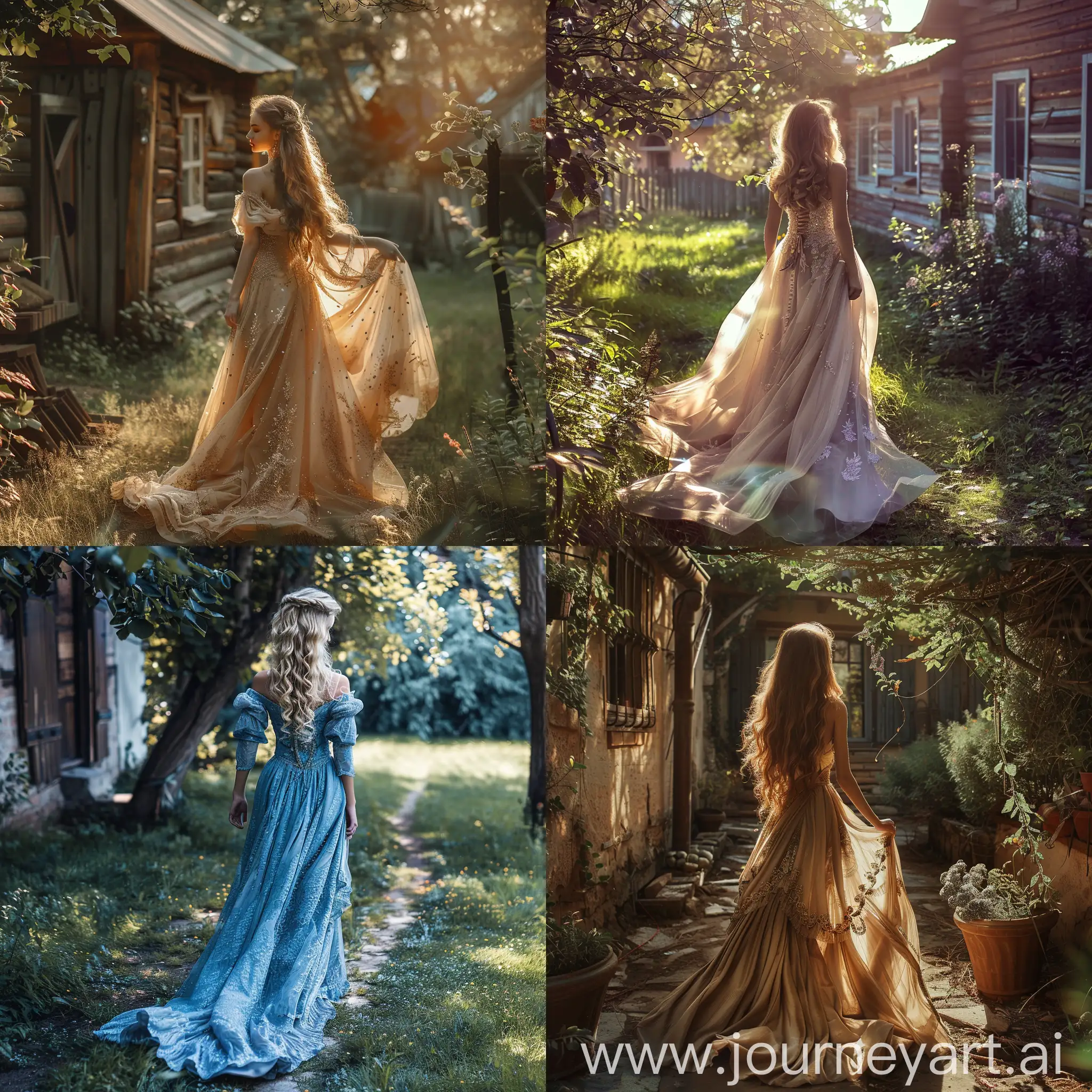 Stunning-Princess-Enjoying-a-Leisurely-Stroll-in-the-Enchanted-Garden