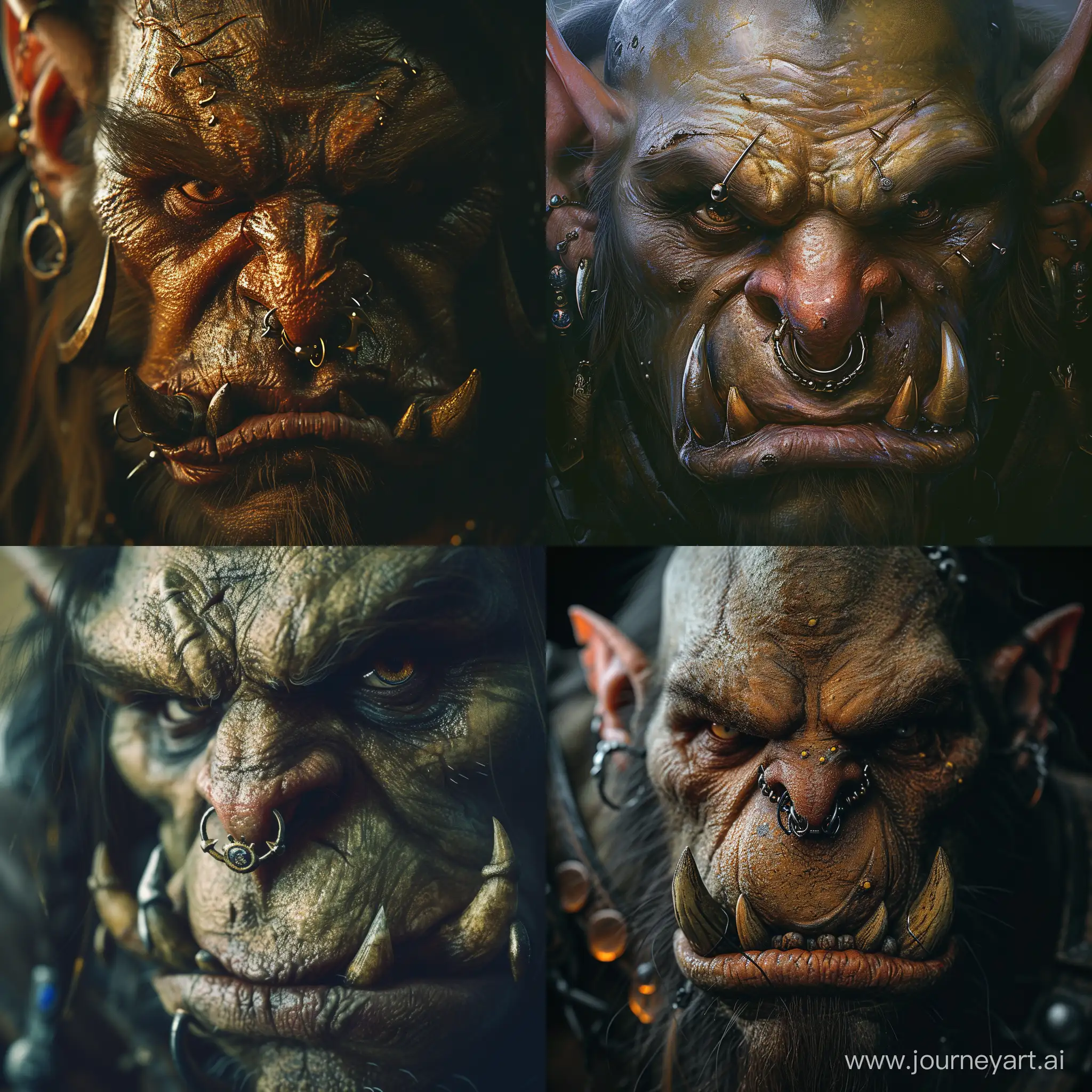 Grotesque-Orc-with-Nose-Rings-in-Dark-Dungeon