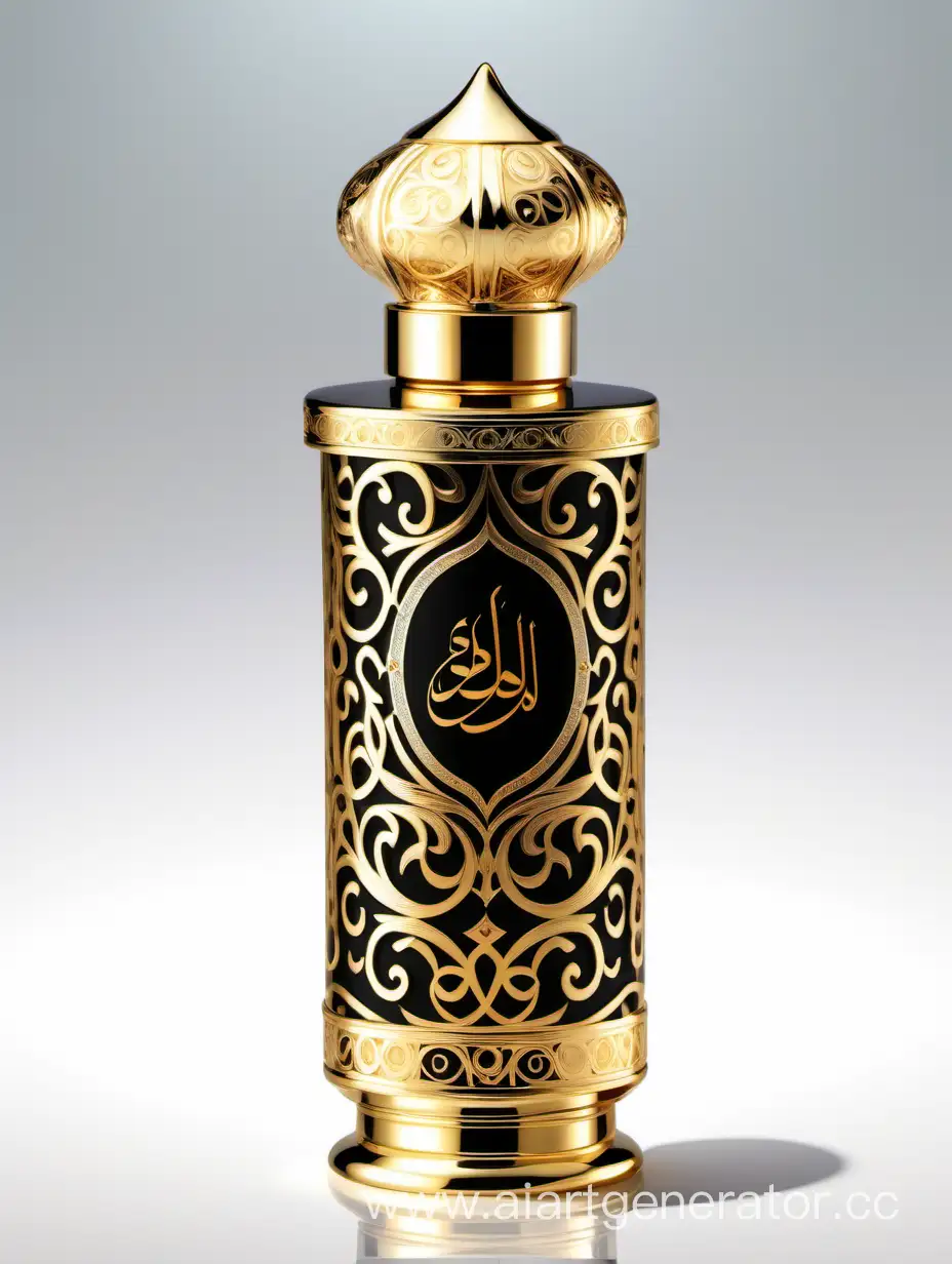 Luxury Perfume decorative with Arabic calligraphic ornamental long double height cap