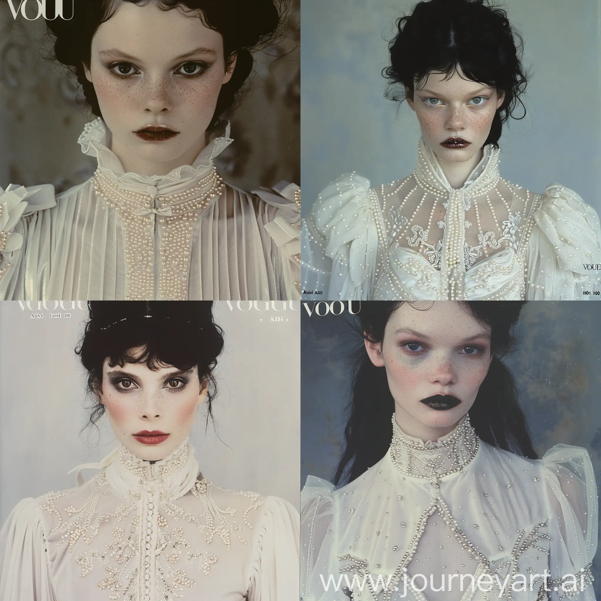 Portuguese-Model-in-John-Galliano-Wedding-Dress-90s-Vogue-Shoot