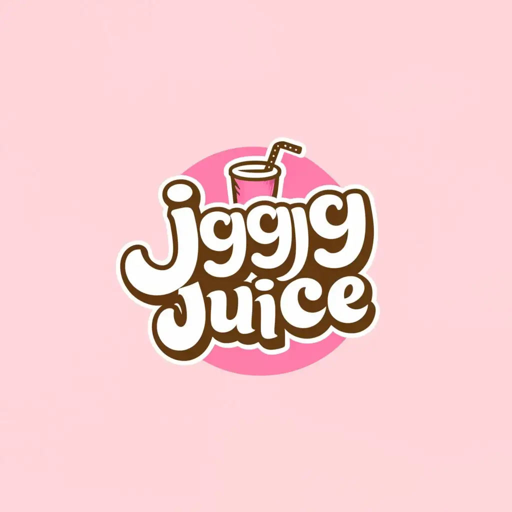 a logo design,with the text "Jiggy Juice", main symbol:cup,Moderate,clear background