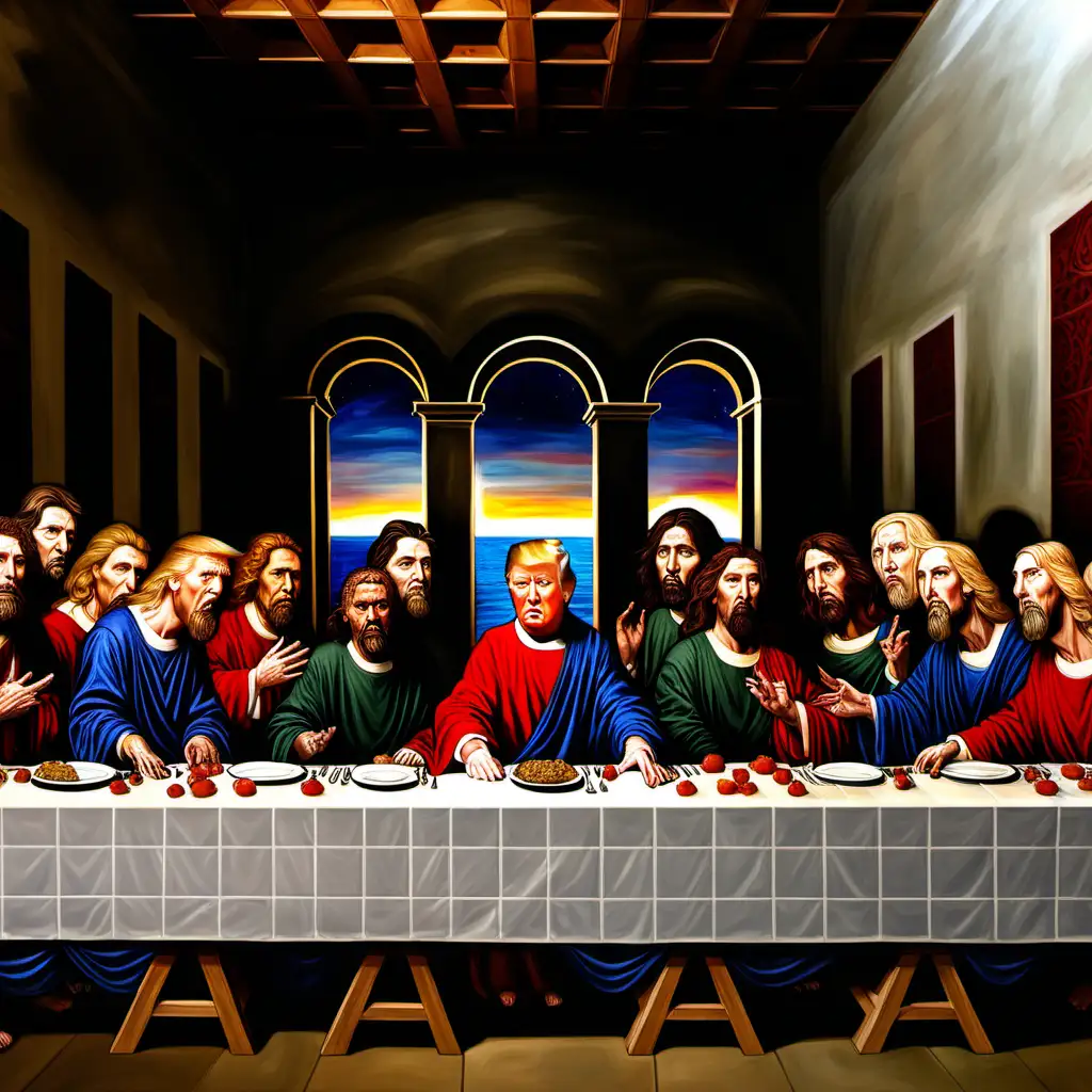 donald trump in the last supper