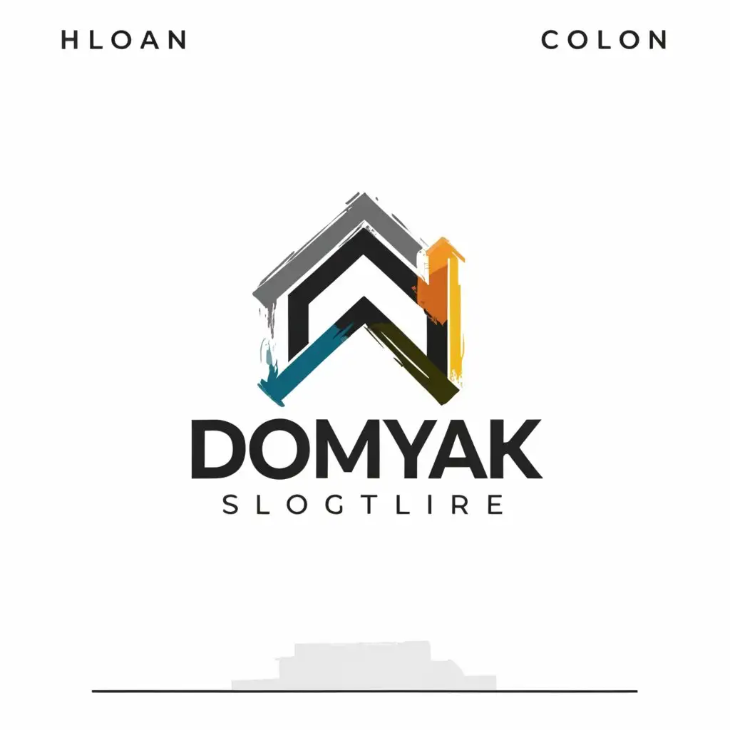 a logo design,with the text "DOMYAK", main symbol:Art,Minimalistic,be used in Home Family industry,clear background