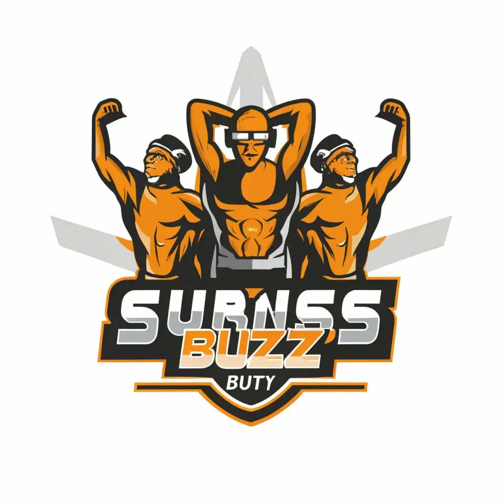 LOGO-Design-for-Sunrise-Buzz-Yt-Dynamic-Players-Symbol-in-Sports-Fitness-Industry-with-Clear-Background