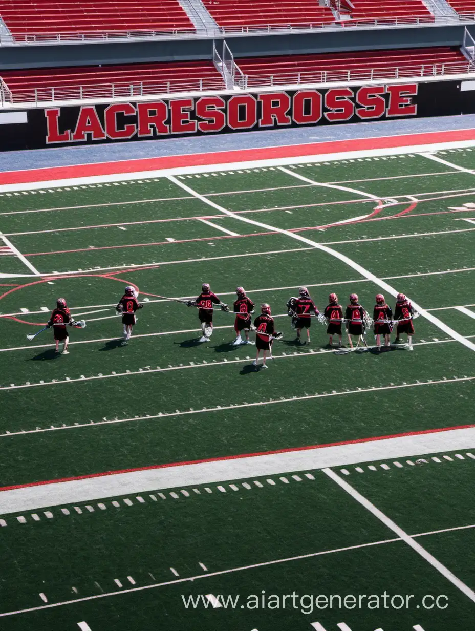Red-and-Black-Lacrosse-Team-on-Field