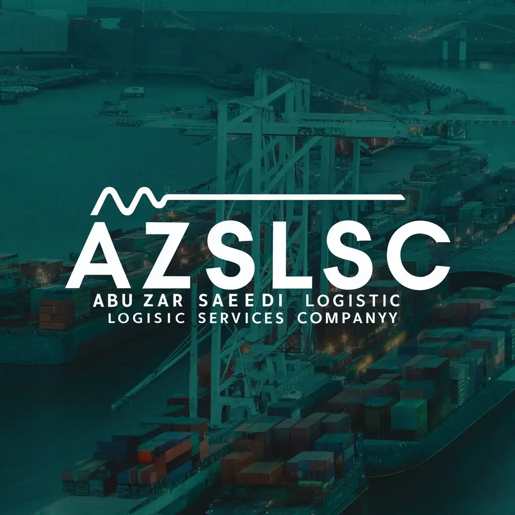 logo, AZSLSC, with the text "Abu zar saeedi logistic services company", typography