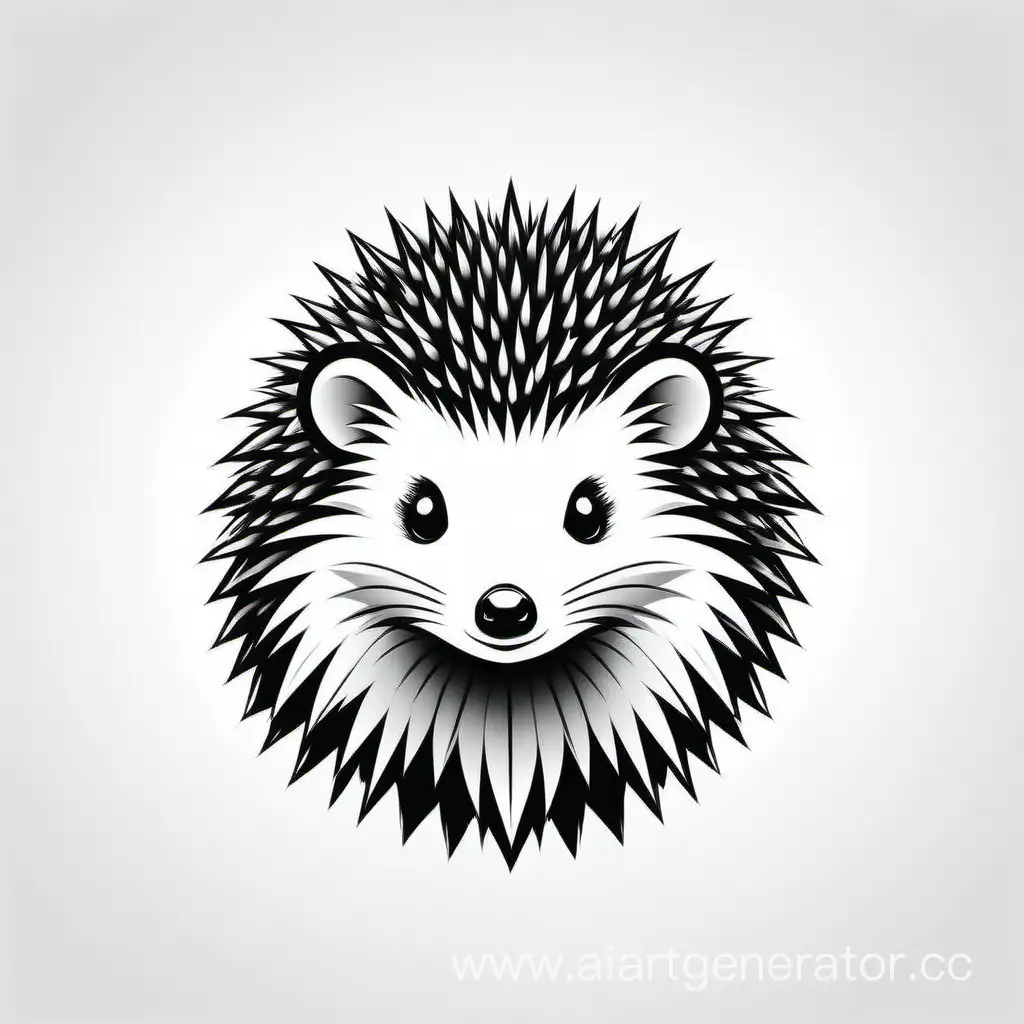 Elegant-Black-and-White-Hedgehog-Logo-Design