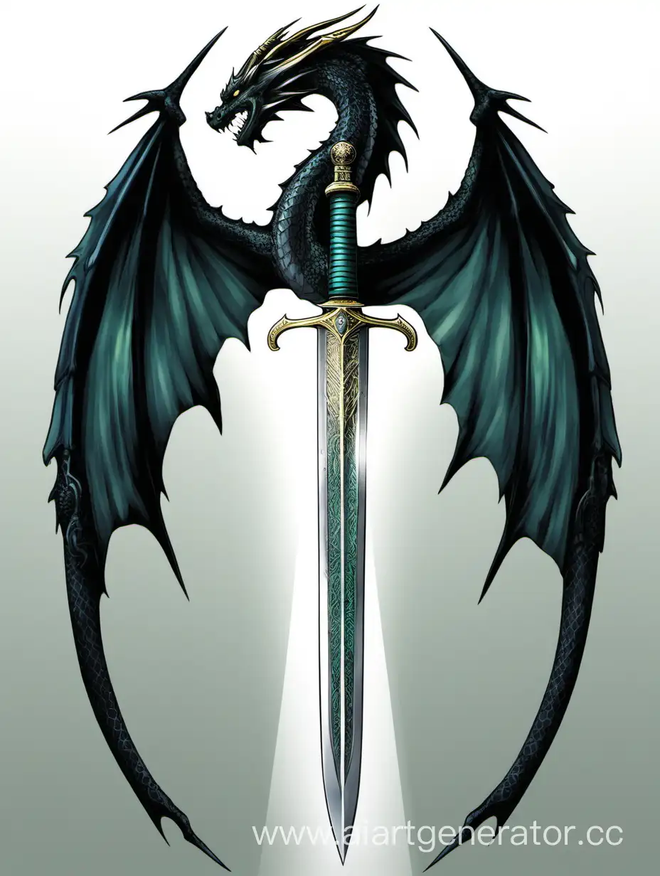 Majestic-Dragon-with-SwordLike-Wings