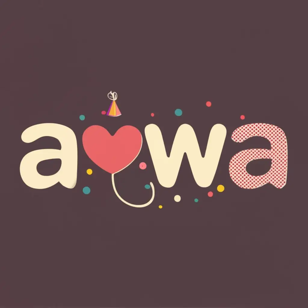 logo, BIRTHDAY, with the text "ARWA", typography