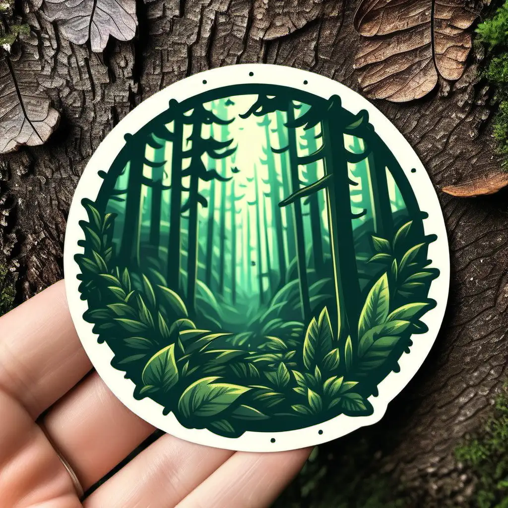 Enchanting Forest Sticker Set for Nature Lovers and Planners