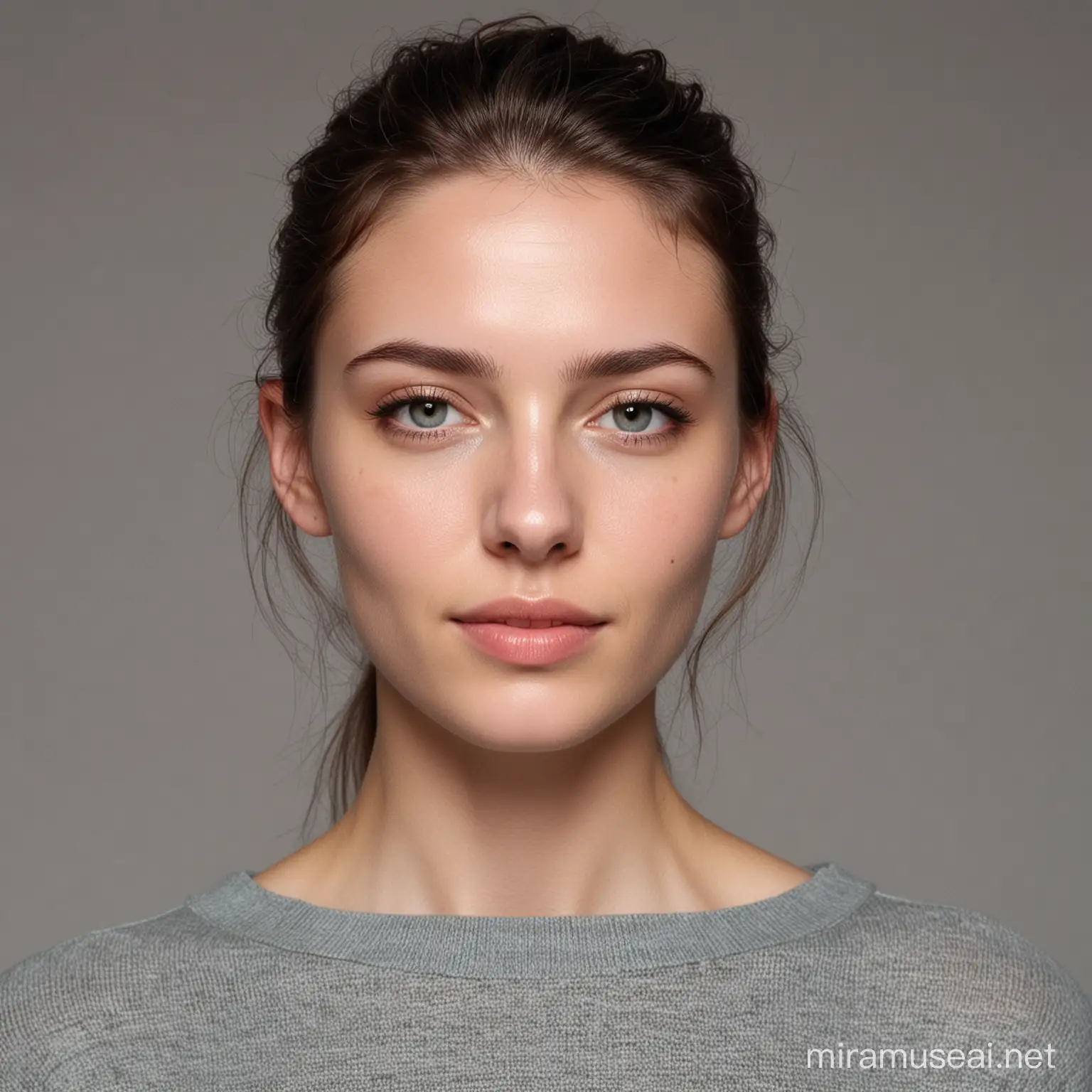European and American 25YearOld Model Portrayed in Natural Beauty Pose