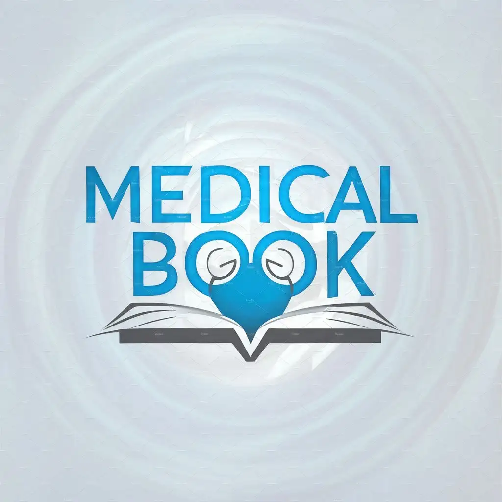 LOGO-Design-For-Medical-Book-Professional-Typography-with-Iconic-Medical-Book-and-Doctor-Symbol