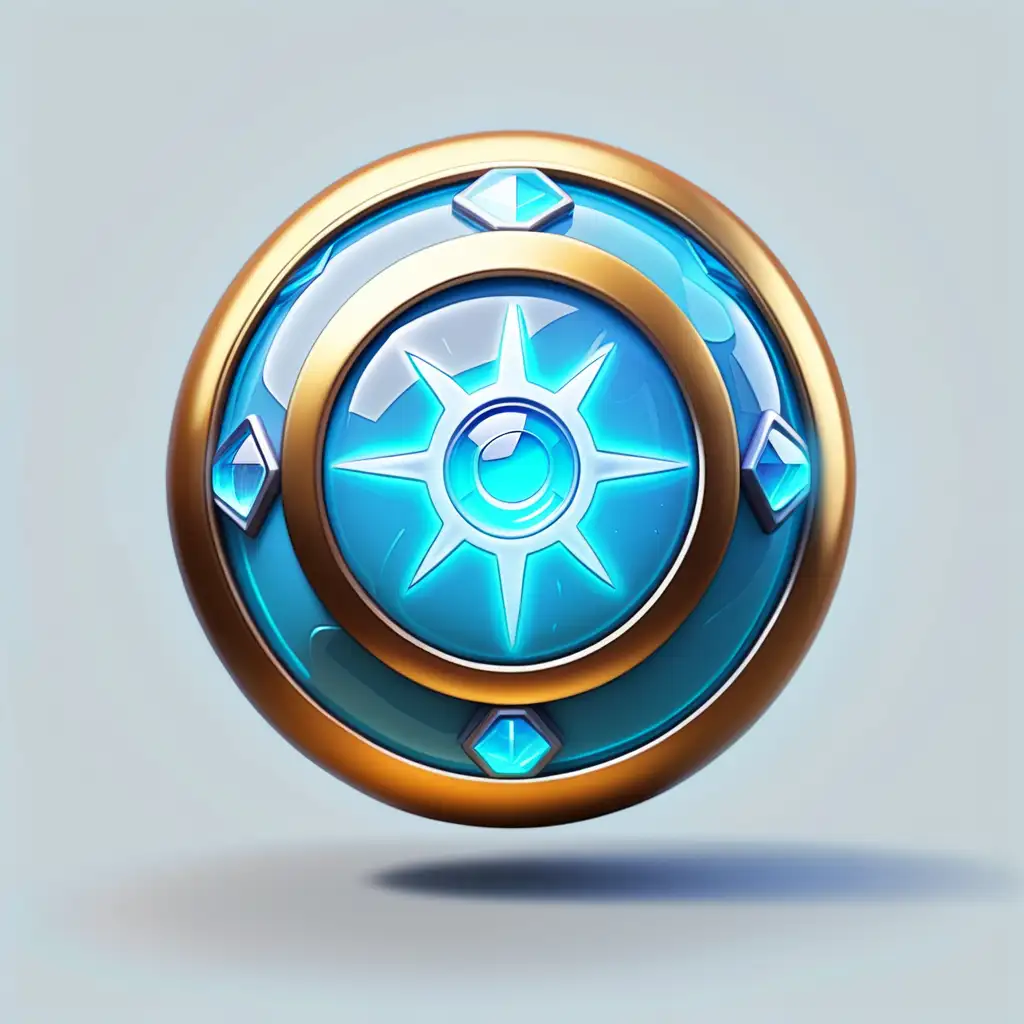 Marvel Light Blue Infinity Stone Emoji on Clear Background