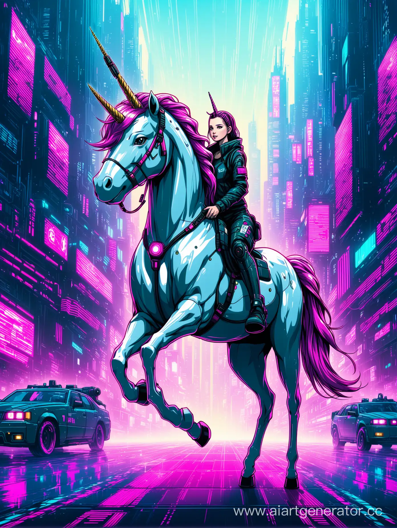 Cyberpunk-Style-Rescue-of-a-Majestic-Unicorn