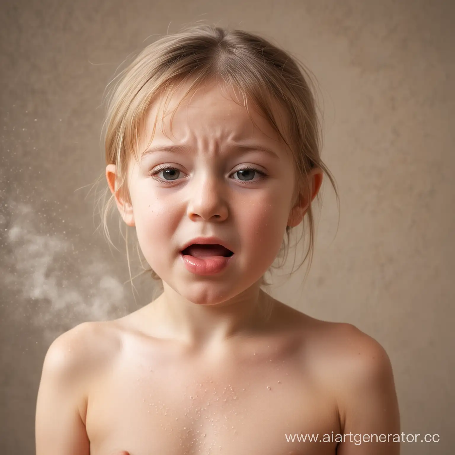 ребенок с аллергической реакцией на пыль