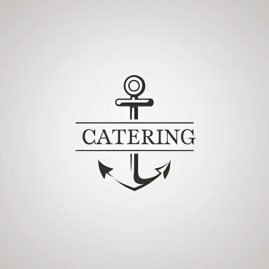 LOGO-Design-For-Delles-Catering-Nautical-Anchor-with-Clean-Minimalism