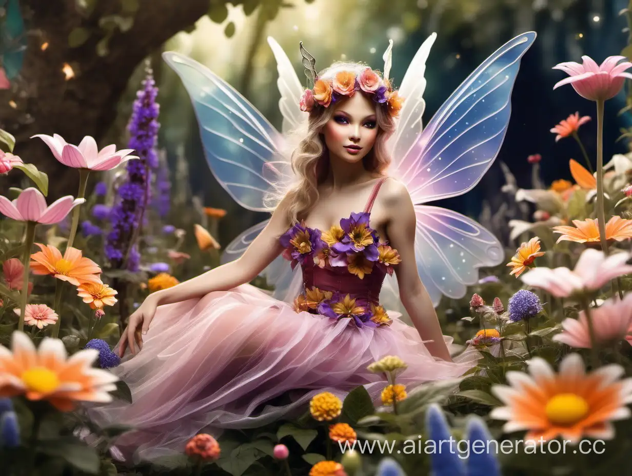 Enchanting-Fairy-Amidst-a-Blossoming-Garden