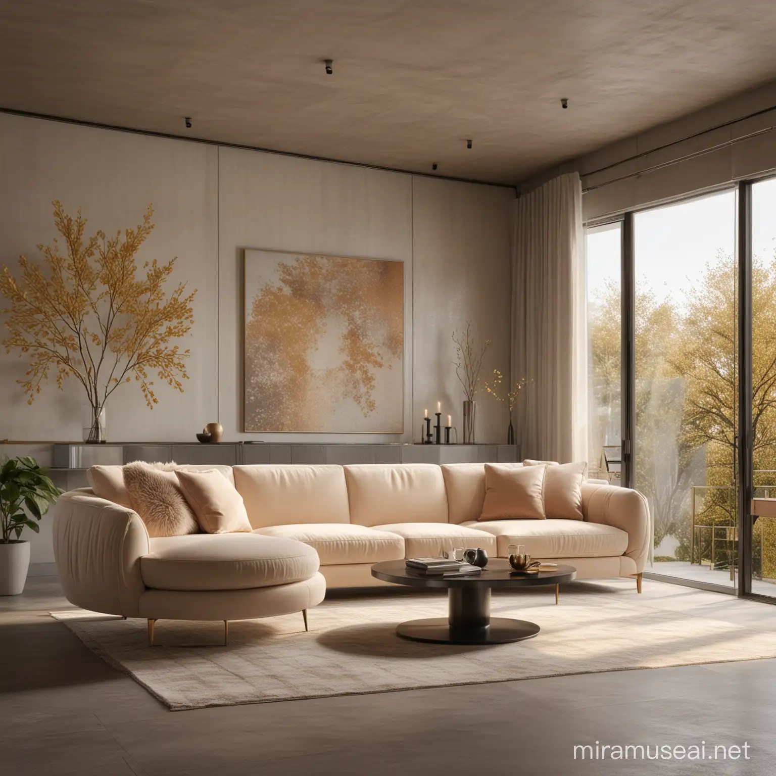 Stylish Sofa in Luxurious 8K Interior Design Setting