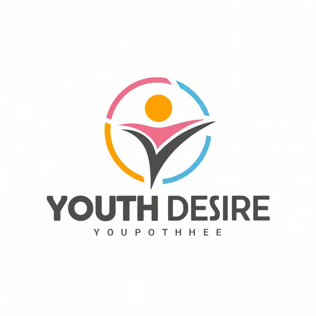 a logo design,with the text "YOUTH DESIRE ", main symbol:Child,Moderate,be used in Nonprofit industry,clear background