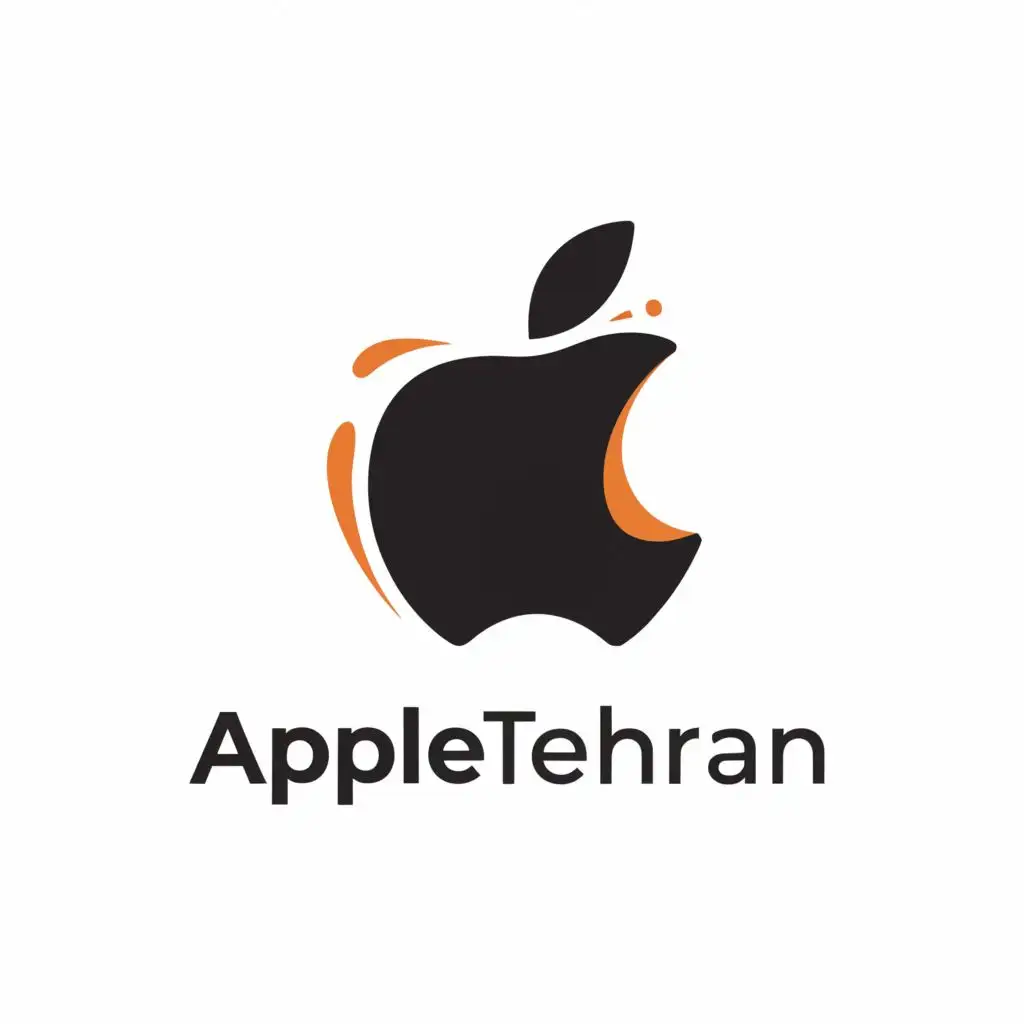 a logo design,with the text "Appletehran", main symbol:Apple,Minimalistic,be used in Internet industry,clear background
