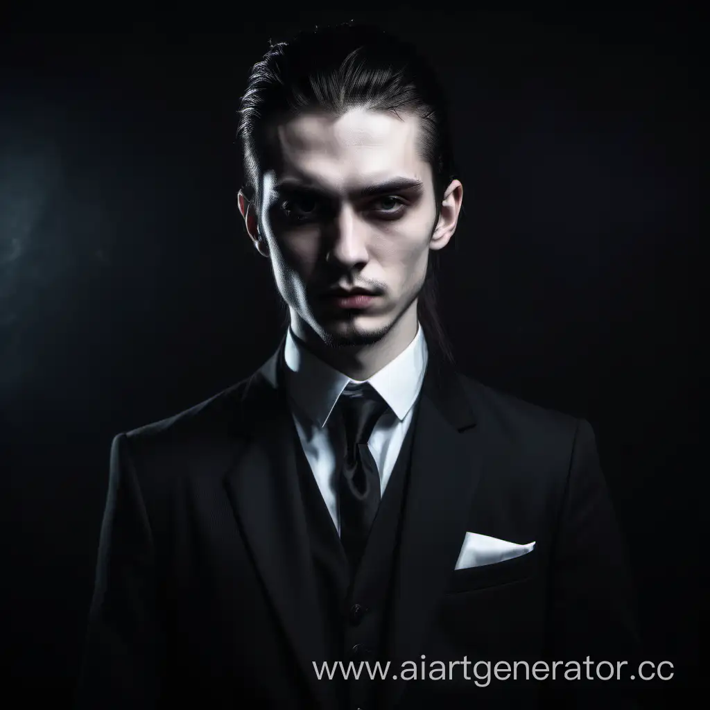 Brooding-Young-Man-in-Gothic-Black-Suit-Portrait