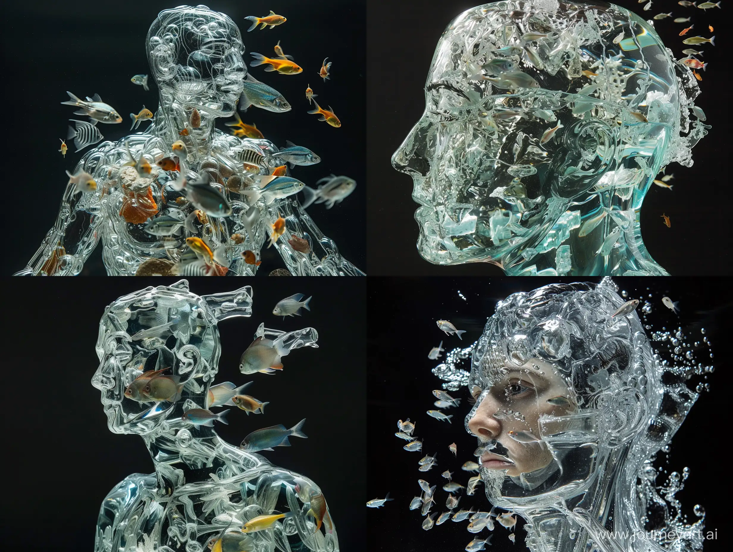 Aquatic-Human-Form-Sculpture-Glass-Figure-Filled-with-Swimming-Fish