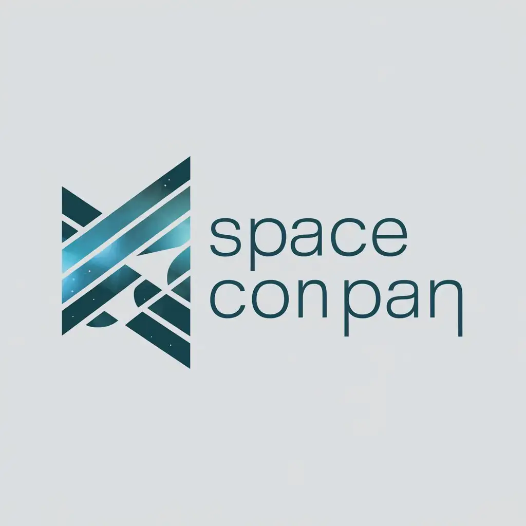 Minimalistic Galaxy Space Logo Design in Cool Colors