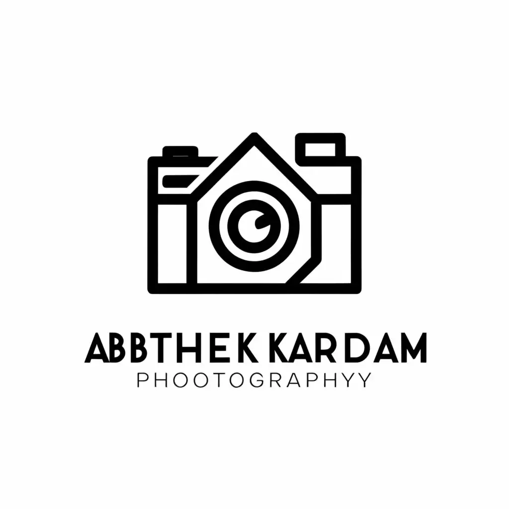 a logo design,with the text "Abhishek kardam", main symbol:photography,Minimalistic,be used in Events industry,clear background