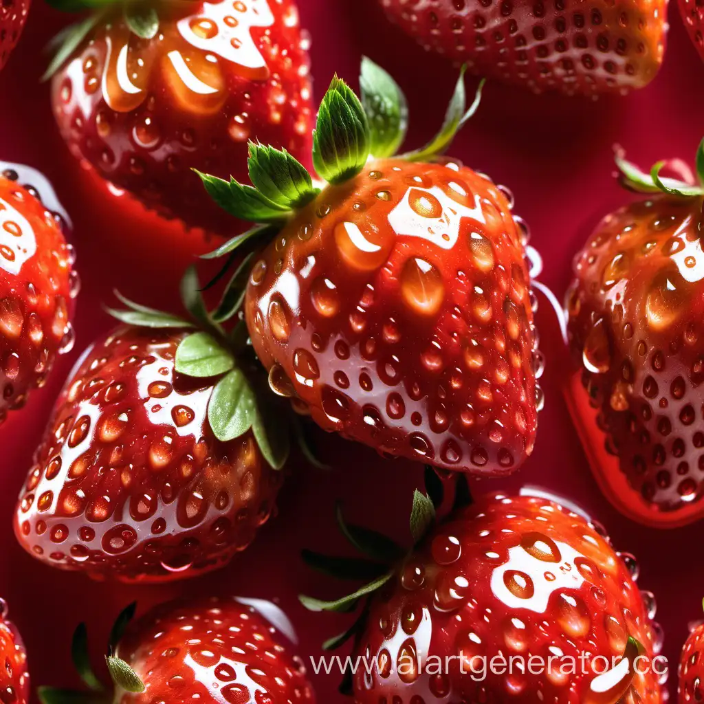 Fresh-Juicy-Strawberries-with-Gel-Drops-on-Clean-White-Background