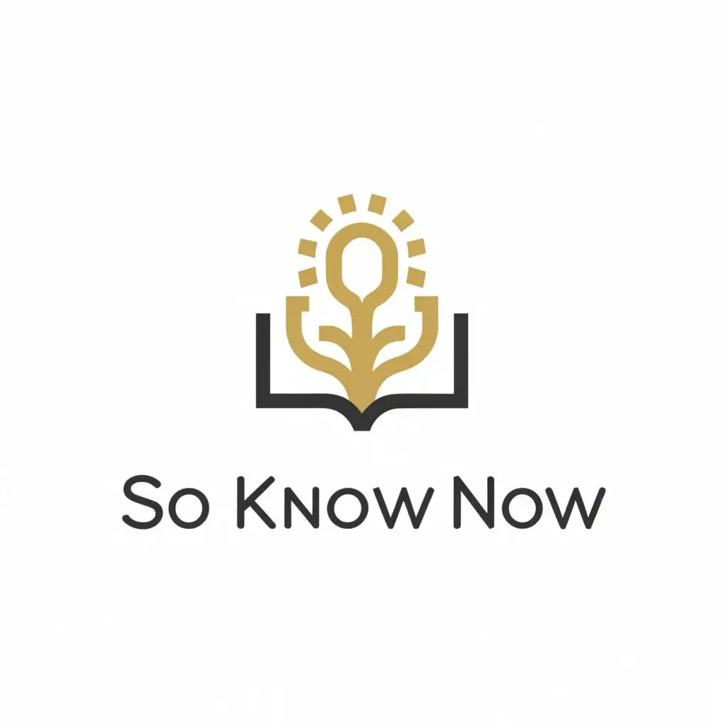 a logo design,with the text "So Know Now", main symbol:lamp,Minimalistic,be used in Education industry,clear background