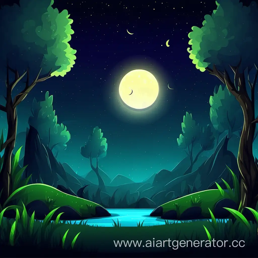night nature (background for 2d game )