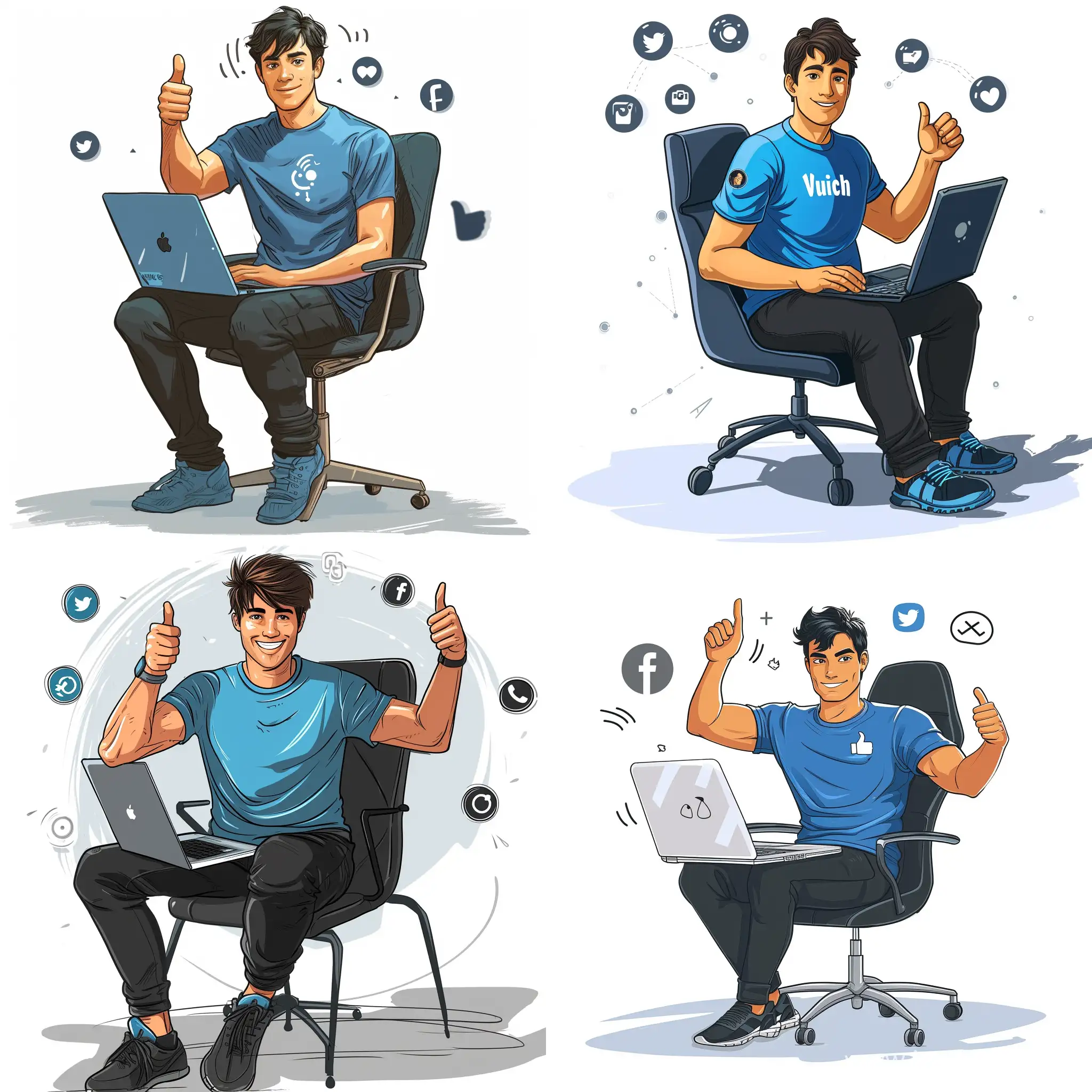 Enthusiastic-Programmer-Victor-with-Laptop-and-Social-Media-Icons