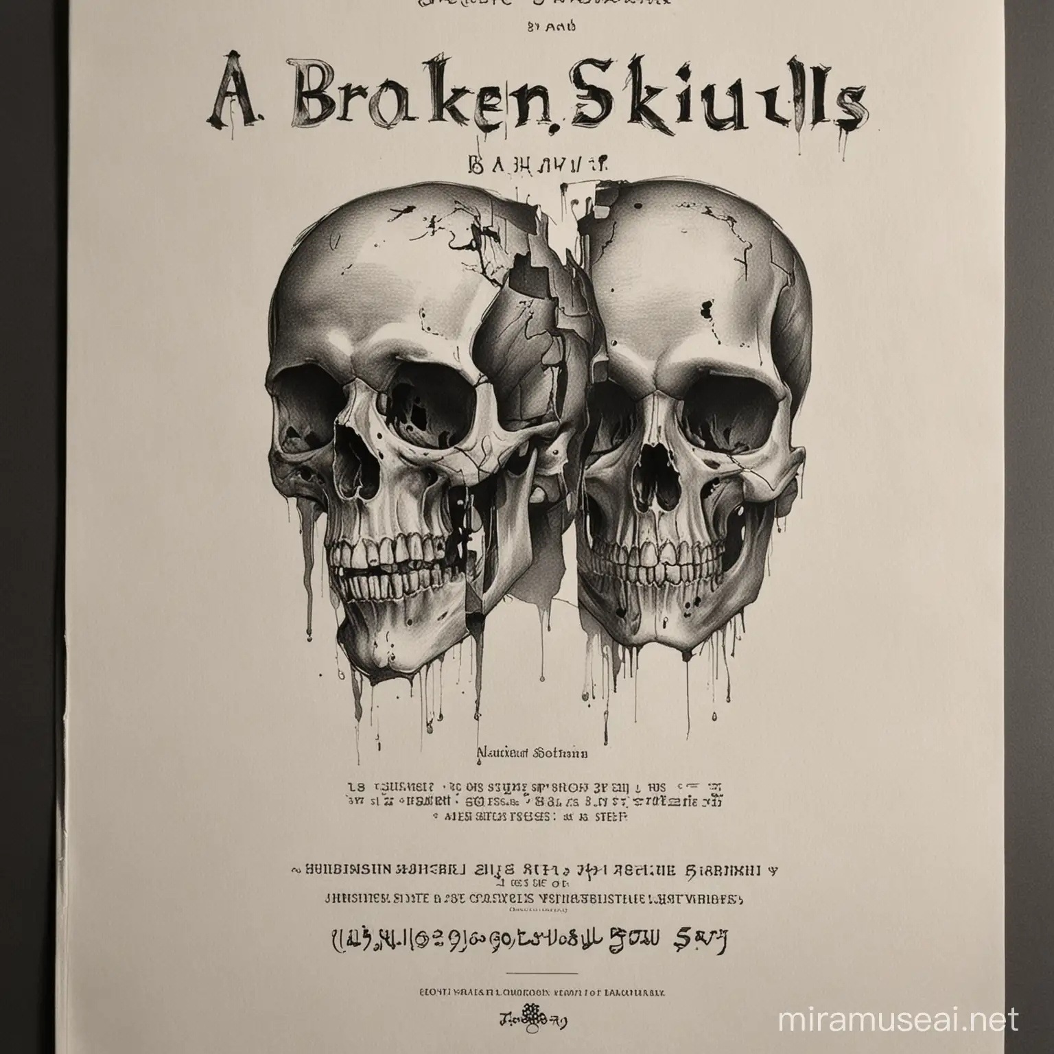 Dramatic Action Scene Broken Skulls Movie Poster