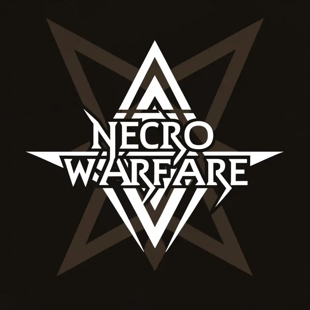 a logo design,with the text "Necro Warfare", main symbol:write it into the Triangle,Moderate,clear background