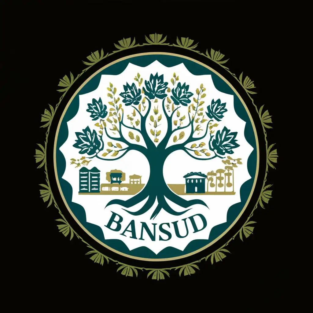 a logo design,with the text "65th Founding Anniversary", main symbol:Emblem: Design a special logo or emblem for the 65th anniversary that includes elements such as:\n\nThe map or silhouette of Bansud or notable landmarks.\nThe date of the founding anniversary.\nA motif that represents growth or progress, such as a growing tree with 65 leaves or branches, each symbolizing a year.\n,Minimalistic,be used in Events industry,clear background