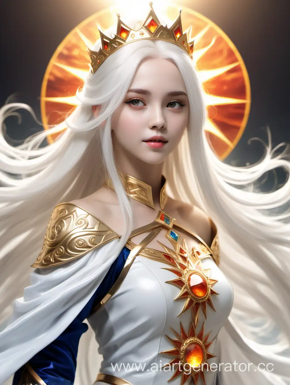 Великая молодая Принцесса Солнца с белыми волосами
