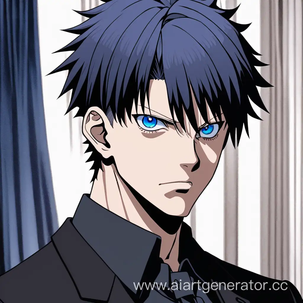 Stylish-Anime-Character-in-Black-Business-Suit-Jujutsu-Kaisen-Inspired-Art