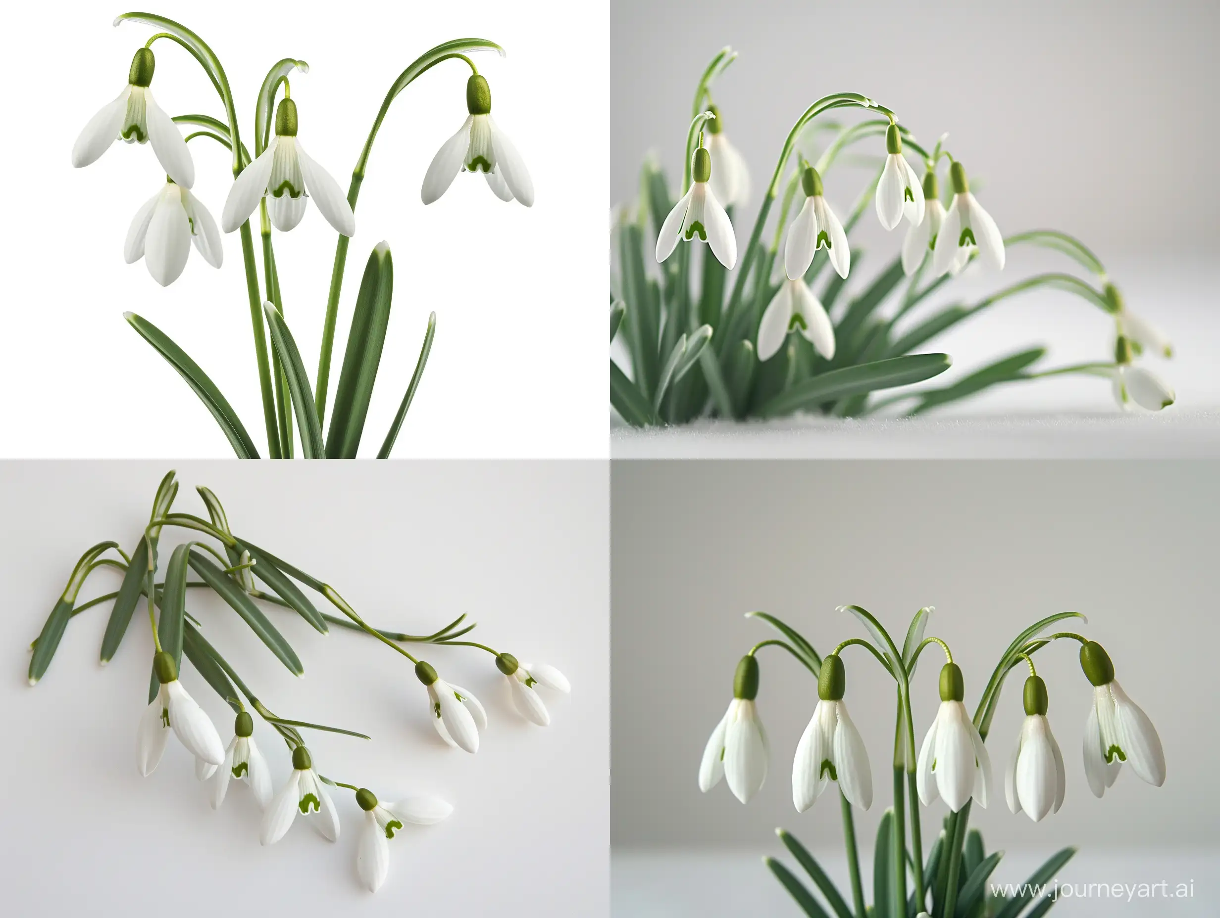 Beautiful-Spring-Snowdrops-Blossoming-on-White-Canvas