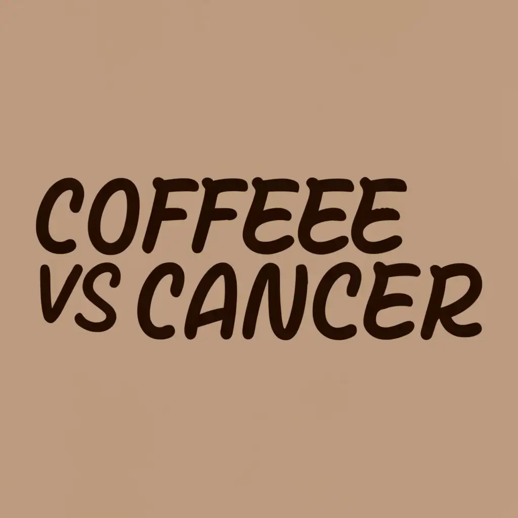 logo, N/A
, with the text "Coffee vs Cancer", typography
