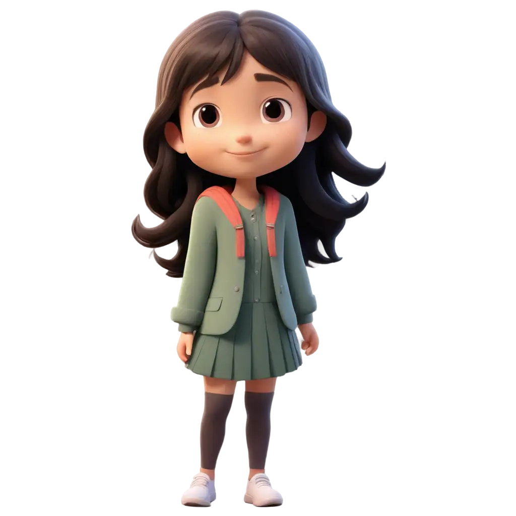 Cartoon character  Cute girl