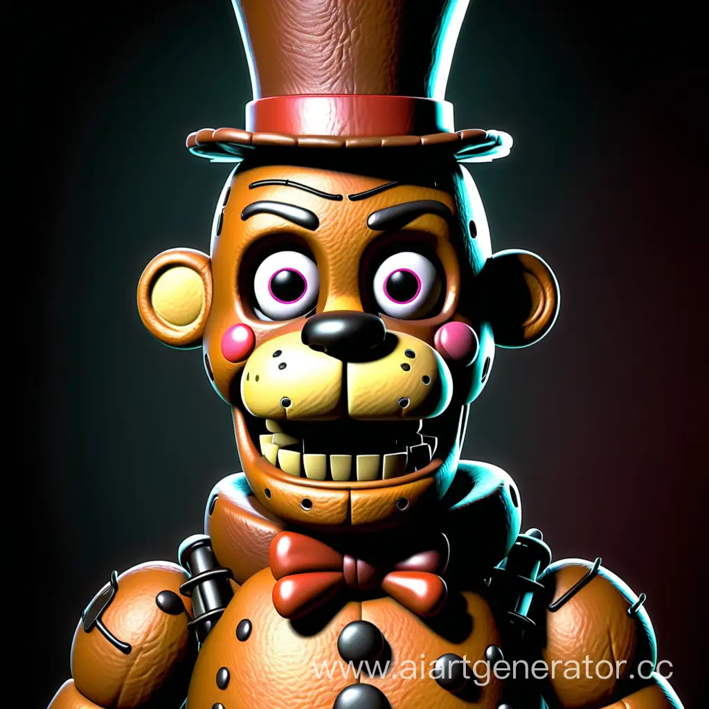 Freddy-FNAF-Fan-Art-Menacing-Animatronic-Bear-in-the-Shadows