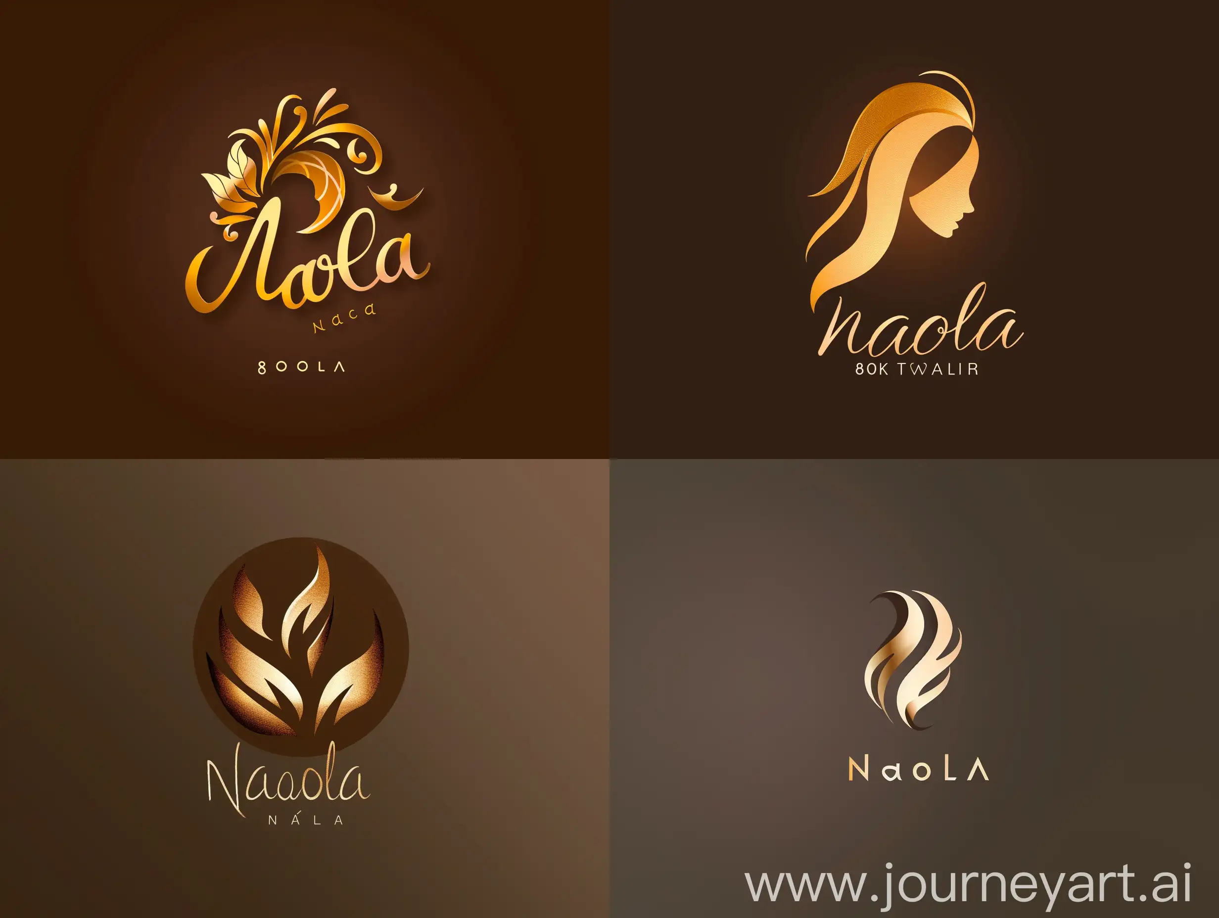 Naola-Leather-Goods-Workshop-Logo-with-Rich-Gold-and-Refreshing-Skin-Tones