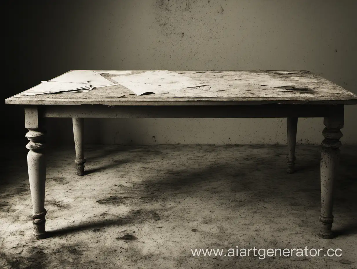 Vintage-Wooden-Table-with-Aged-Patina