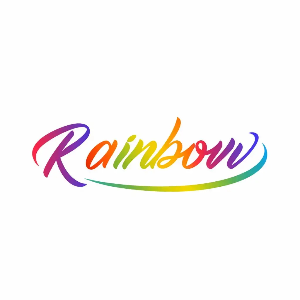 a logo design,with the text "Rainbow ", main symbol:Small Rainbow logo,Moderate,clear background