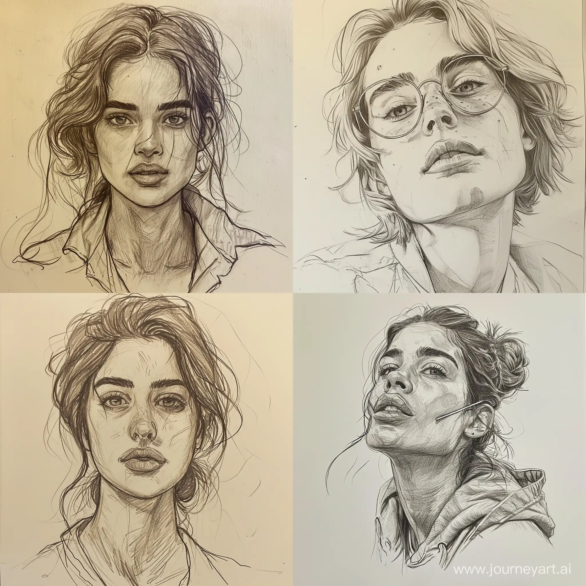 Expressive Portrait Drawing with Aspect Ratio 11 | Midjourney Prompt