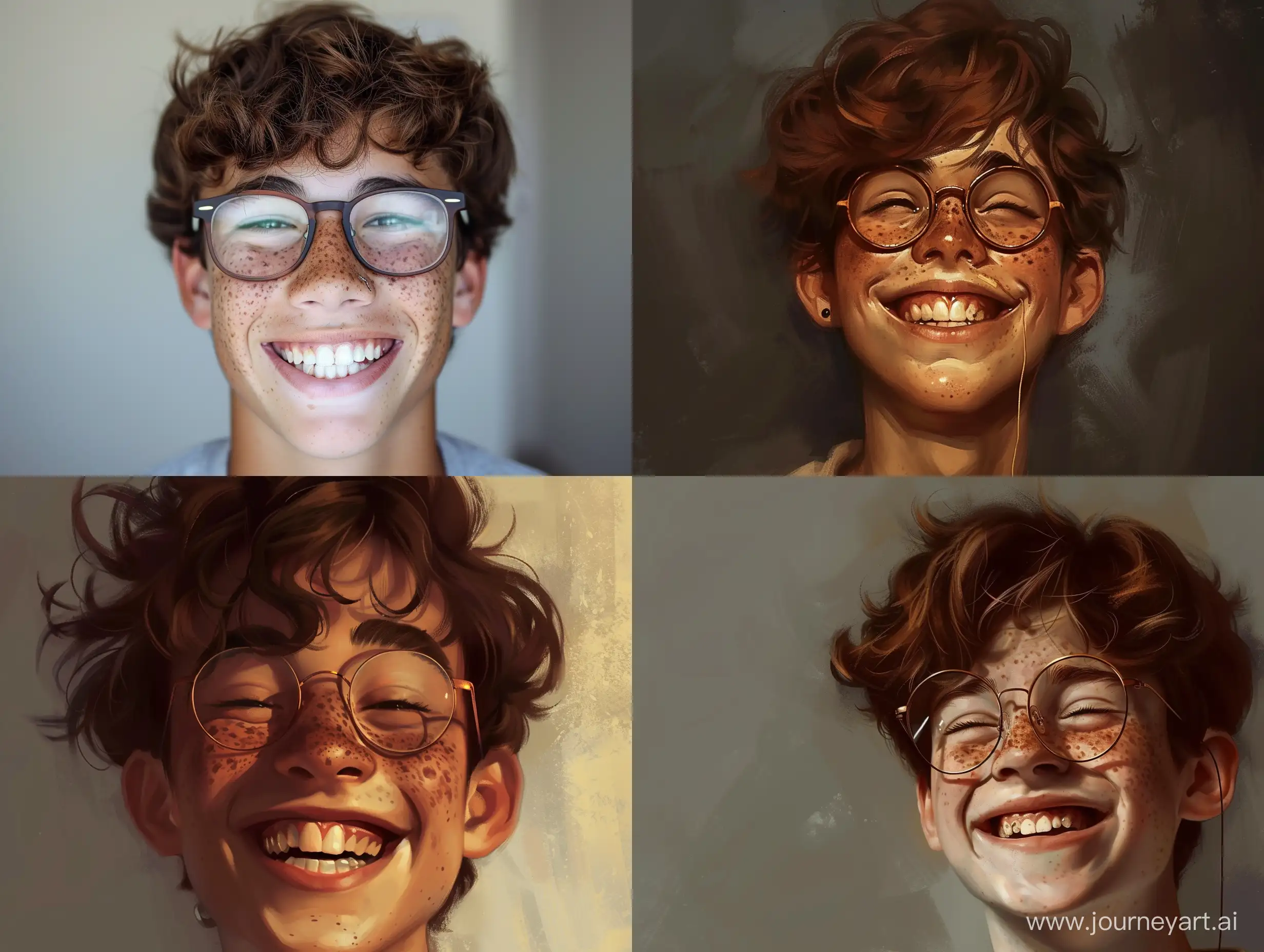 Cheerful-Young-Man-with-Glasses-Freckles-and-Unique-Smile