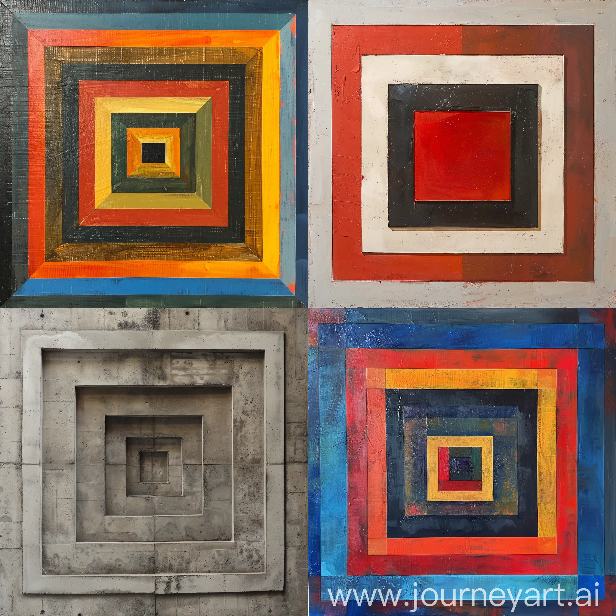 Geometric-Abstract-Art-Vibrant-Square-Line-Composition